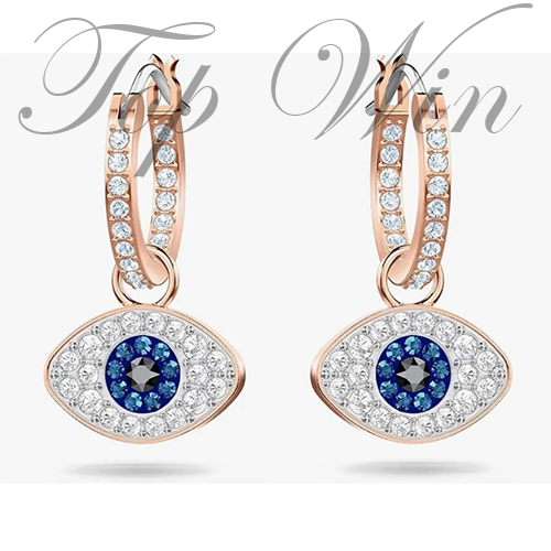全新 Swarovski 施華洛世奇 惡魔之眼 穿孔耳環 鍍玫瑰金色 5425857(特價)