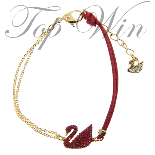 全新 Swarovski 施華洛世奇 ICONIC SWAN 手鏈 鍍金 紅色 5465403(特價)