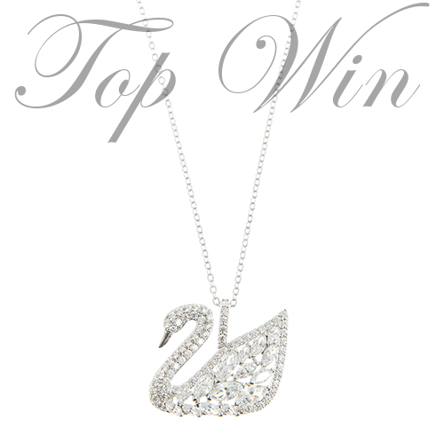 全新 Swarovski 施華洛世奇 SWAN LAKE 頸鏈 銀色 白金 5169080(特價)