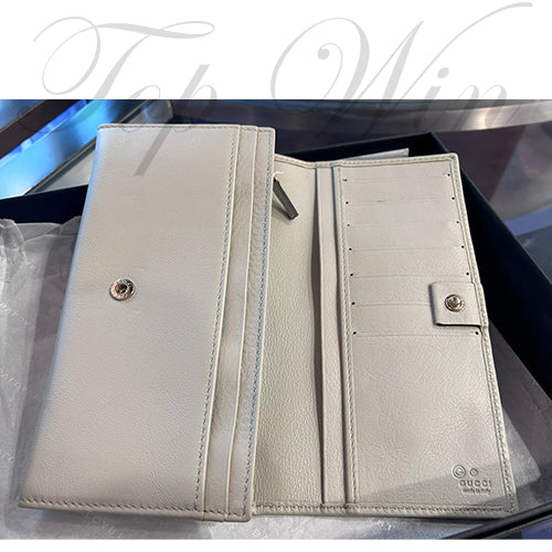 全新 Gucci 古馳 真皮白色皮夾(特價)