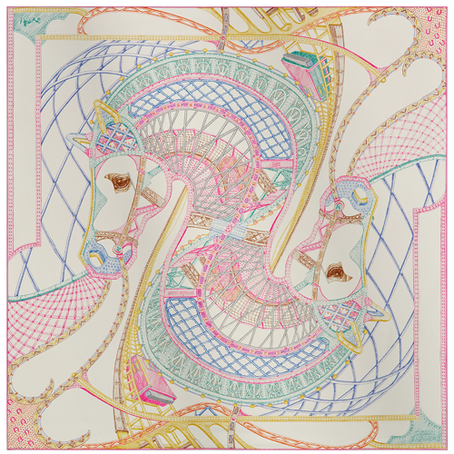 BRAND NEW HERMES Chevaux d'Hephaistos scarf 90(SPECIAL SALES)