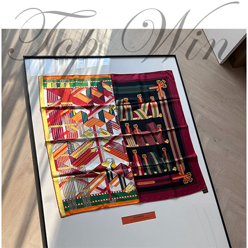 全新 Hermes 愛馬仕 絲巾 Double single圖案(特價)
