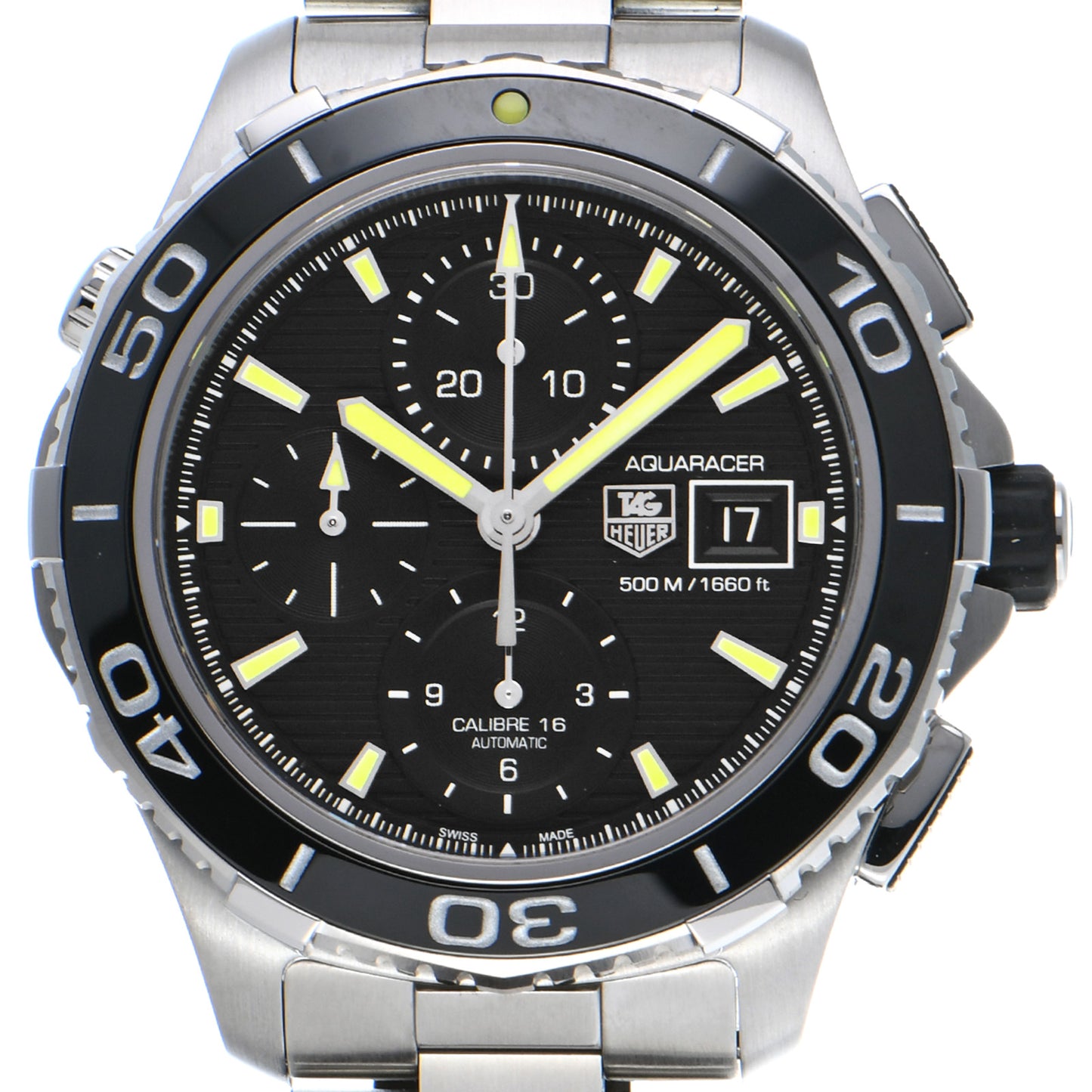 全新 TAG HEUER Aquaracer Calibre 16 Chronograph CAK2111.BA0833 Black(請咨詢客服)