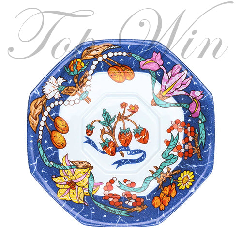 全新 Hermes 愛馬仕 Porcelain 2 Set Cup and Saucer "Marqueterie De Pierres d'Orie(特價)