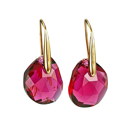 全新 Swarovski Galet Bordeaux Rose Pierced Earrings 1032280（特價）