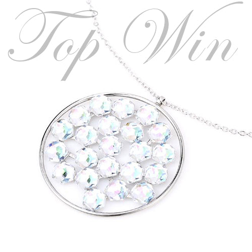 全新 Swarovski 施華洛世奇 Marie Framed Crystal Moonlight Necklace 閃耀圓環項鍊  1072207（特價）