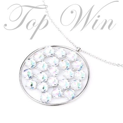 全新 Swarovski 施華洛世奇 Marie Framed Crystal Moonlight Necklace 閃耀圓環項鍊  1072207（特價）