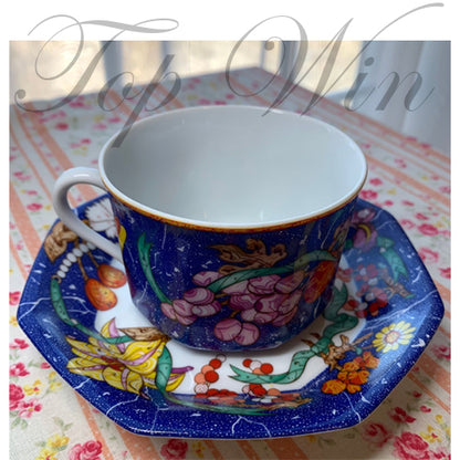全新 Hermes 愛馬仕 Porcelain 2 Set Cup and Saucer "Marqueterie De Pierres d'Orie（特價）