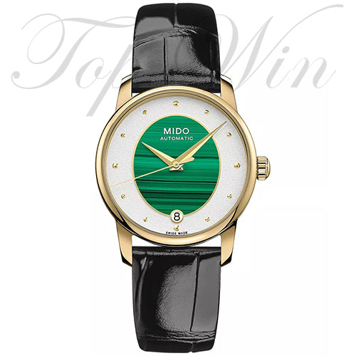 全新 MIDO 美度 Baroncelli Wild Stone Automatic Black Leather Ladies Watch M035.207.36.461.00（請咨詢客服）