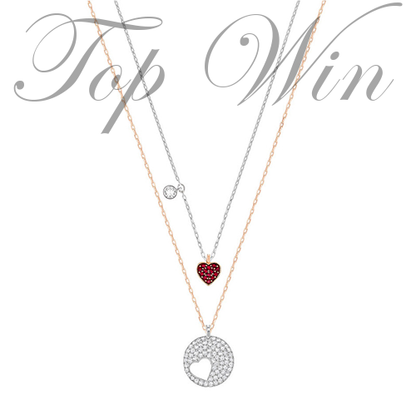 全新 Swarovski 施華洛世奇 CRYSTAL WISHES HEART 頸鏈 金色/銀色 鍍銠 5255351（特價）