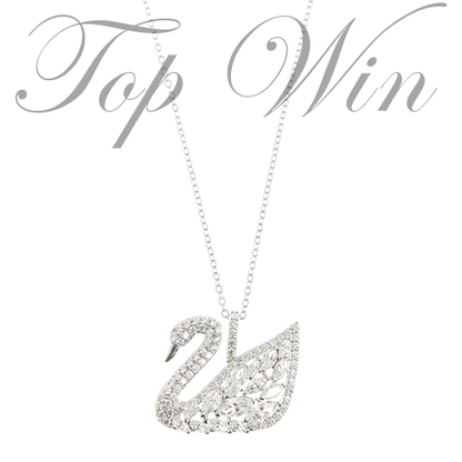 全新 Swarovski 施華洛世奇 SWAN LAKE 頸鏈 銀色 白金 5169080（特價）