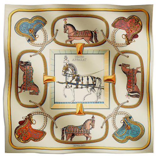 BRAND NEW HERMES Grand Apparat forever scarf 90（SPECIAL SALES）