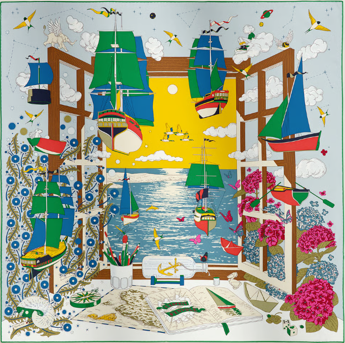 BRAND NEW HERMES L'Esprit s'Envole scarf 90（SPECIAL SALES） – TOP WIN ...