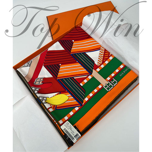 全新 Hermes 愛馬仕 絲巾 Double single圖案（特價）